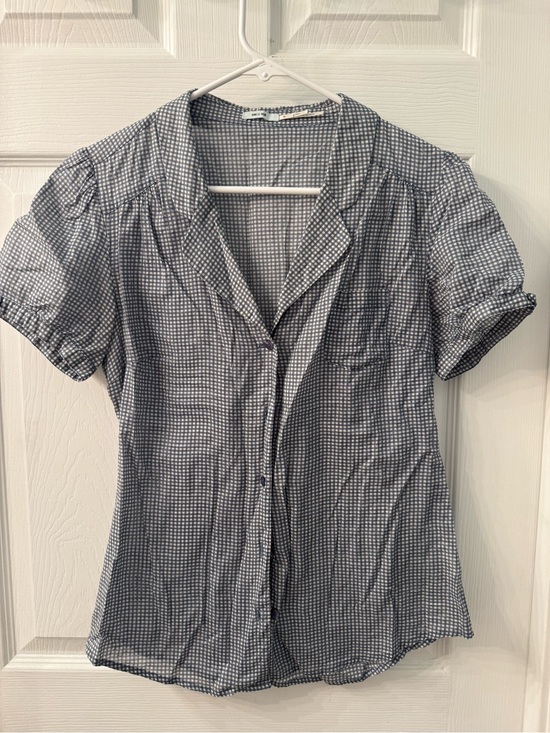 Kimchi Blue Tops - Kimchi Blue Blue and White Gingham Top
